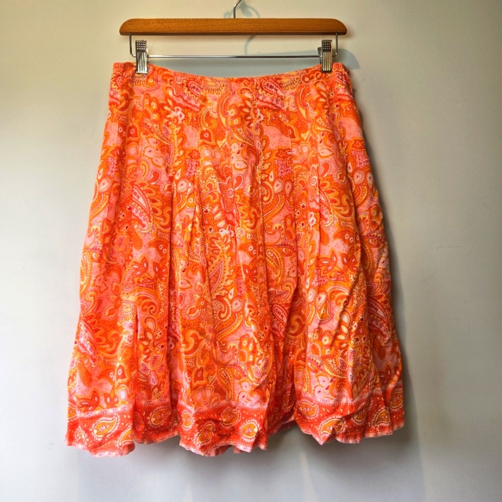 Isaac Mizrahi For Target Cotton Bright Color Paisley Print Mini Skirt 4